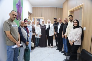 وداع الزميلة رائدة زكارنة بحضور مدير عام المديرية م. ميرفت غزال وموظفي المديرية وعدد من الهيئات المحلية والتنظيم في المحافظة لانتقالها الى تربية قباطية 